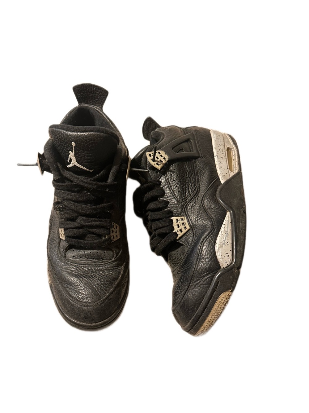 Jordan og oreos Black and White Leather Basketball Sneakers